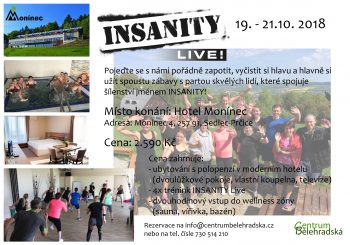 INSANITY Live v Hotelu Monínec – říjen 2018